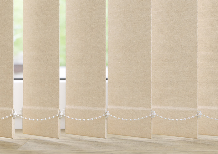 Flori Faux Suede (Blackout), Cream - Vertical Blind - Image 4